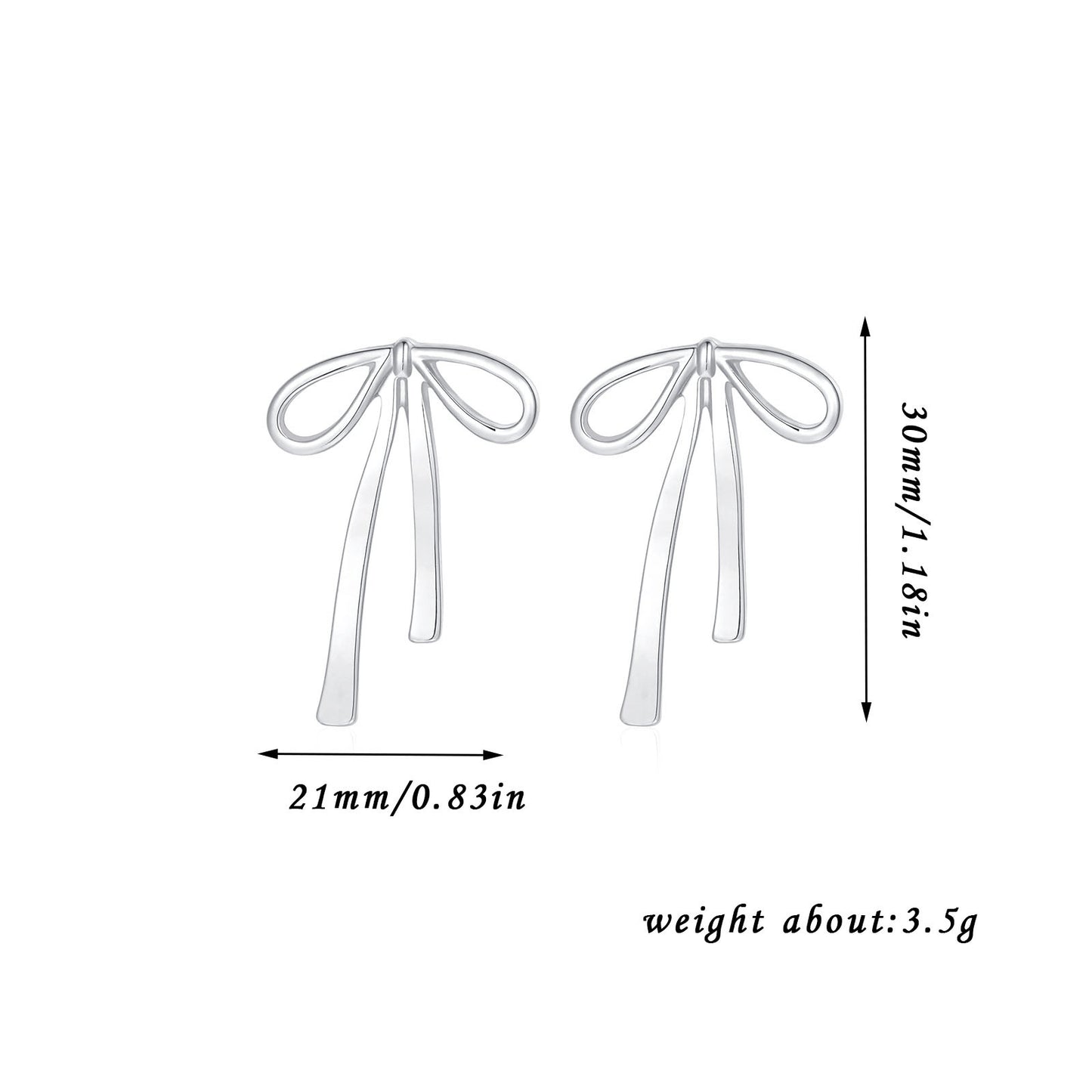 Women's Alloy Bow Earrings Lightweight